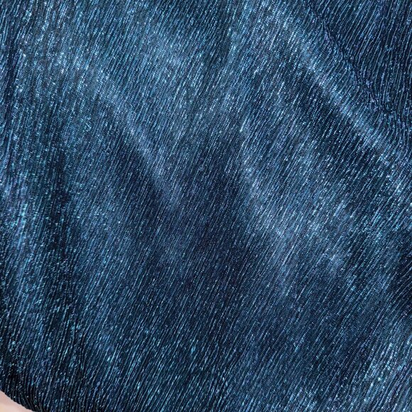 R&M Collection Teal Shimmer Sleeveless Top w/ Sheer Overlay | Size S - Picture 11 of 12